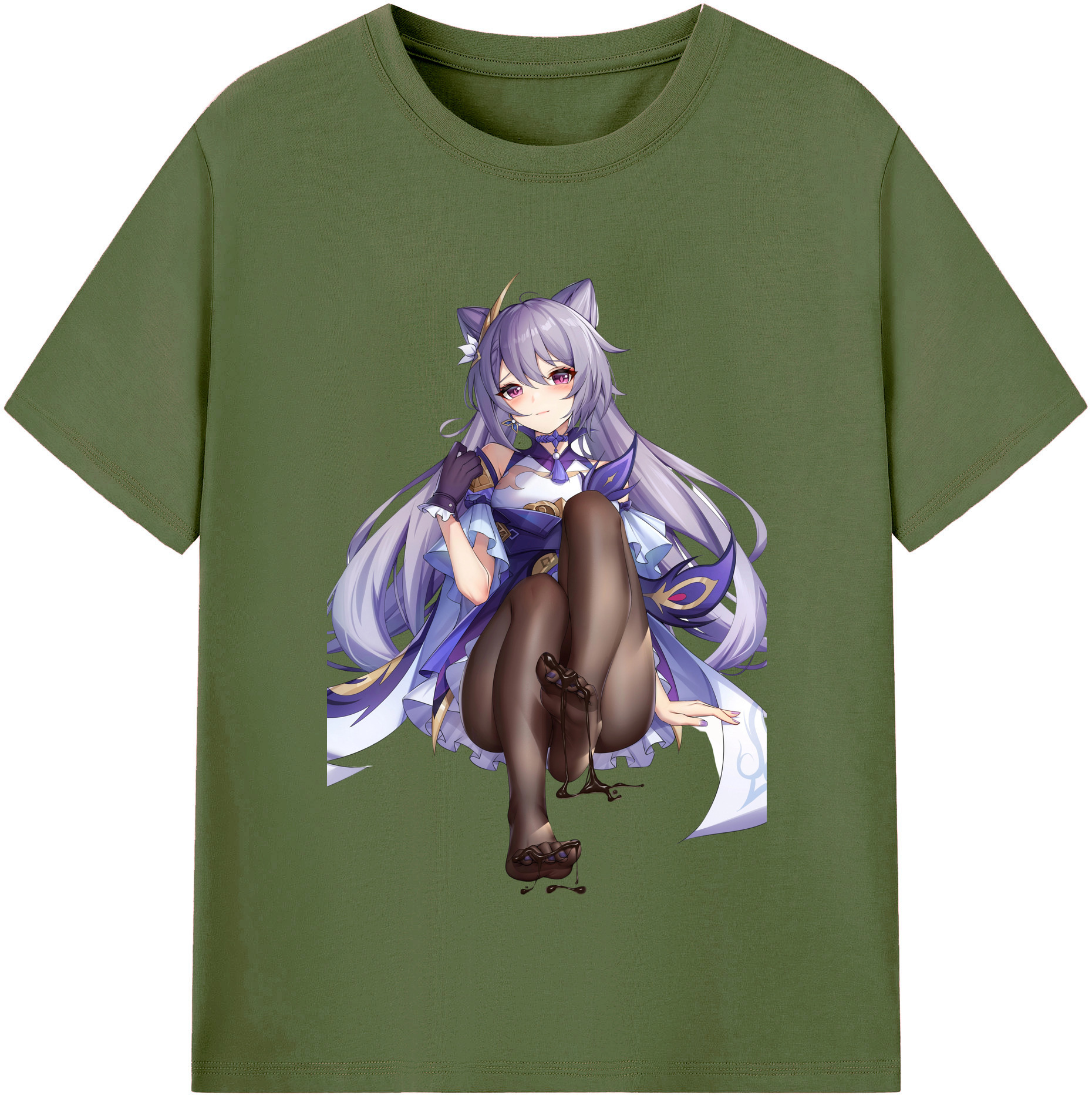 げんし神 刻晴 こくせい genshin Kokusei 綿100％半袖Tシャツ（フロントプリント）